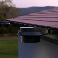 Solar dakgootverlichting | Luxshine | 3000K | 40 lumen | Zwart | 2 stuks bij 123led
