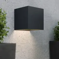 Solar wandlamp | Chelmsford | 3000K | 50 lumen | Antraciet bij 123led