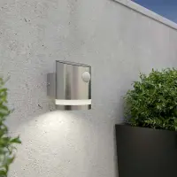 Solar wandlamp met sensor | Truro | 3000K | 80 lumen | RVS bij 123led