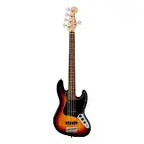 Squier Affinity Series Jazz Bass V, Laurel Fingerboard, Black Pickguard, 3-Color Sunburst Model 0378651500 Elektrische Bas Gitaar bij Meibergen (Almelo)