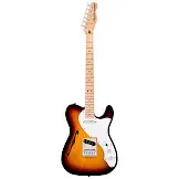 Squier Affinity Series Telecaster Thinline, Maple Fingerboard, White Pickguard, 3-Color Sunburst Elektrische Gitaar bij Meibergen (Almelo)