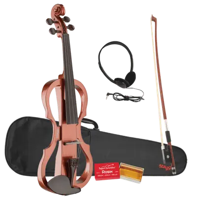 Stagg EVN X-4/4 VBR elektrische viool violin burst bij Music All In