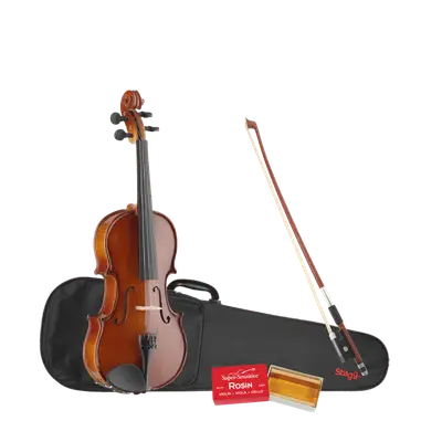 Stagg VN-1/2 Viool 1/2 model Massief Esdoorn bij Music All In