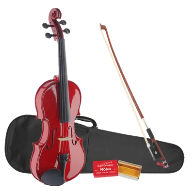 Stagg VN-4/4 TR viool starterset Rood bij Music All In