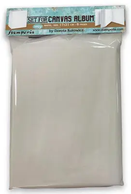 Stamperia - Set for Canvas Album 17x21cm - White (6pages) bij HobbyVision
