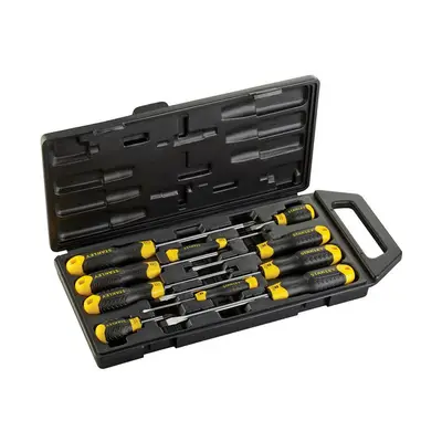 STANLEY CUSHIONGRIP SCHROEVENDRAAIERSET 10-DELIG - STANDAARD/PHILIPS bij Toolsvoordelig