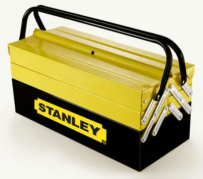 STANLEY GEREEDSCHAPSKOFFER METAAL CANTILEVER - 5 LADEN bij Gereedschappelijk