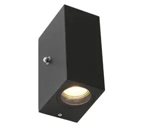 Steinhauer Buitenlamp Logan vierkant incl. LED dag nacht sensor zwart bij Lamponline