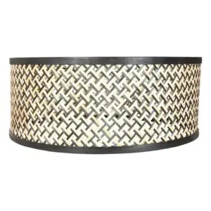 Steinhauer Naturel met zwart bamboe/houten lampenkap K1066BS ⌀50cm met E27 support bij Breman Verlichting