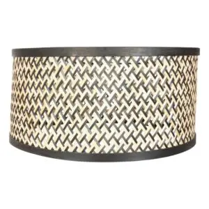 Steinhauer Naturel met zwart bamboe/houten lampenkap K1068BS ⌀40cm met E27 support bij Breman Verlichting