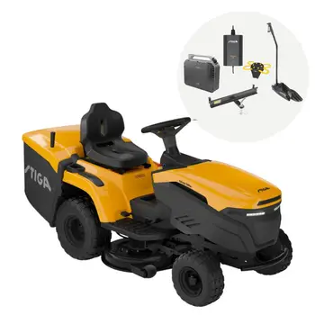 STIGA Estate 384e accu zitmaaier - Met 1x 40 Ah accu bij Detuinmachineshop