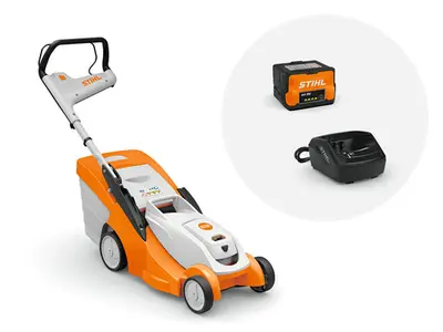 STIHL accugrasmaaier RMA 239 C set met AK 20 accu en AL 101 lader bij Keizers.nu