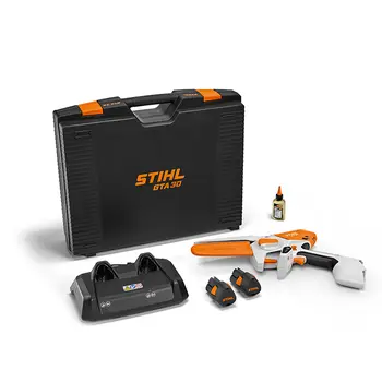 STIHL GTA 30 mini accu kettingzaag set bij Detuinmachineshop