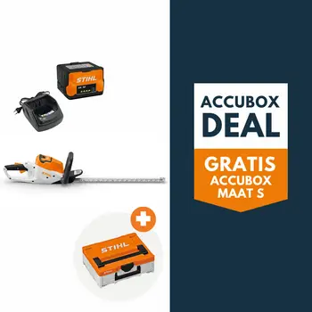 STIHL HSA 50 accu heggenschaar actieset incl. accubox bij Detuinmachineshop