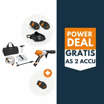 STIHL RCA 20 accu hogedrukreiniger actieset met 3x AS 2 accu en 1x AL 1 lader bij Detuinmachineshop