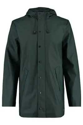 straight fit regenjas Jace dark green bij Wehkamp