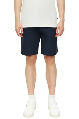 straight leg bermuda korte broek - blauwzwart bij Wehkamp