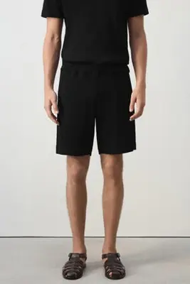 straight leg casual short - zwart bij Wehkamp