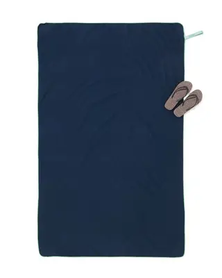 strandlaken 110x175cm microvezel donkerblauw bij HEMA