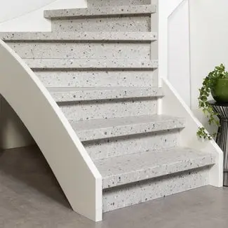 Stylish Terrazzo doe-het-zelf traprenovatie set bij Stairscompany