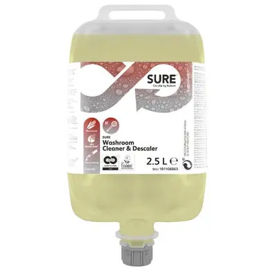 SURE Sanitairreiniger en Ontkalker QS doos 2x25ltr bij KantoorArtikelen.nl