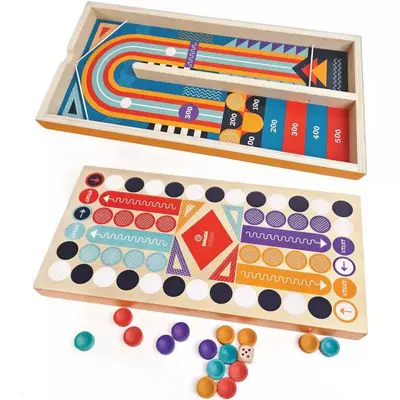 svoora bordspel 2-in-1 katapult en ludo bij ilovespeelgoed