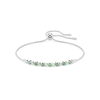 Swarovski Matrix Tennis Zilveren Armband met Groene Accenten 5758987 bij Brandfield