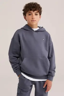 sweat hoodie - antraciet bij Wehkamp