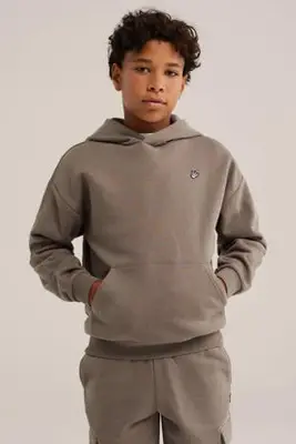 sweat hoodie - taupe bij Wehkamp