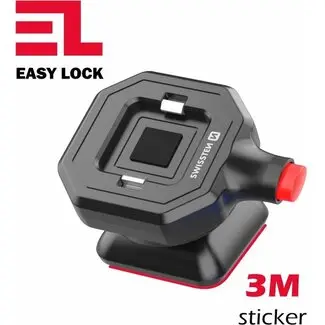 Swissten Easy Lock - Telefoonhouder Auto Dashboard - Zwart bij Oplaadkabelshop.nl