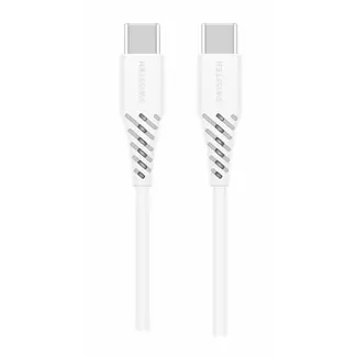 Swissten USB-C naar USB-C kabel - 2.5M - 100W - Wit bij Oplaadkabelshop.nl