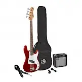 SX - SB 2 SK Candy Apple Red - Elektrisch Basgitaar Pakket bij Meibergen (Almelo)