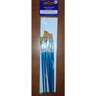 Synthetische hobbypenselen 5 stuks schuin bij Art en Hobby