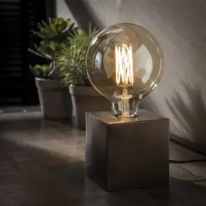 Tafellamp block 1xE27 Brons antiek bij Breman Verlichting