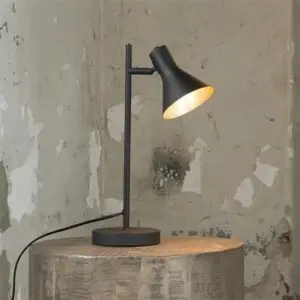 Tafellamp Cup Matt Black Gold Inside 1xE14 Zwart bij Breman Verlichting