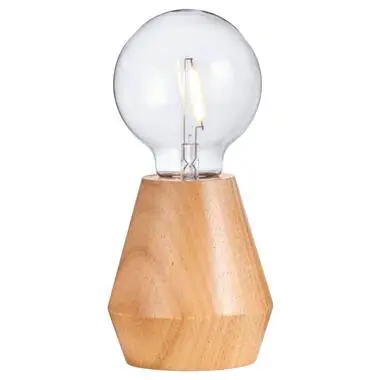 Tafellamp Dwayne LED - naturel - Ø10x12 cm bij Leen Bakker