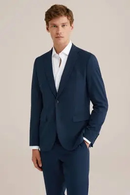 Tall fit colbert donkerblauw bij Wehkamp