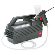 Tamiya 74520 - Spray-Work Basic Air Compressor with Airbrush (incl. accu en voeding) bij Modeltreinstore.nl (Kuijper's Hobbyhuis)
