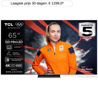 TCL 65C8K - Ultra HD 4K - Mini-led-tv - 65 inch - 2025 bij MediaMarkt