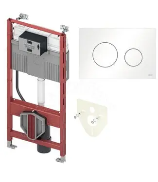 Tece Inbouwreservoir set met drukplaat Loop Wit bij Sani4Comfort