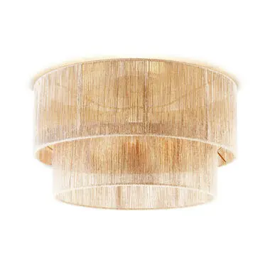 Tectake Plafondlamp Boho - Jute Hanglamp 40W voor Woonkamer/Slaapkamer bij Leen Bakker