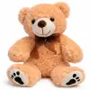 Teddybeer Beige met Strik Pluche Knuffel 26 cm bij TopKnuffels