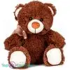 Teddybeer Fuzzy Bruin met Strikje Pluche Knuffel 20 cm bij TopKnuffels