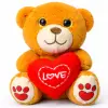 Teddybeer met Love Hart Mini Pluche Knuffel 14 cm bij TopKnuffels