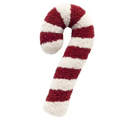 Textino sierkussen Candy Cane 48x24cm pompeian red bij Textielhuis