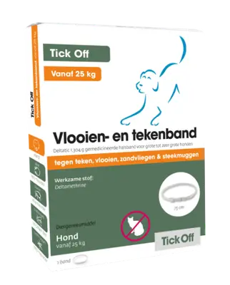 Tick Off vlooien- en tekenband 75cm grote tot extra grote hond bij Stoer Voer