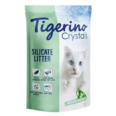 Tigerino Crystals Aloë Vera Kattenbakvulling 5 l bij Zooplus