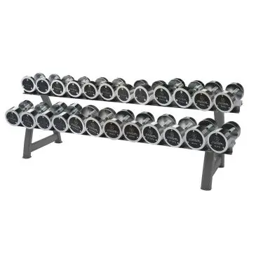 Titanium Strength Chrome Dumbbell Set 2,5 - 30 kg + Rek bij Titanium Strength
