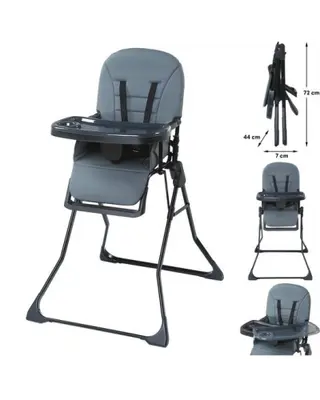 Titaniumbaby Kinderstoel Bistro Charcoal Grey bij Babyplanet