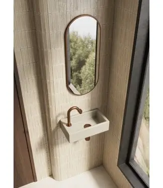 Toilet Fontein Wiesbaden Rhea Beige Links 40x22x11 cm - Keramiek bij Sani4Comfort